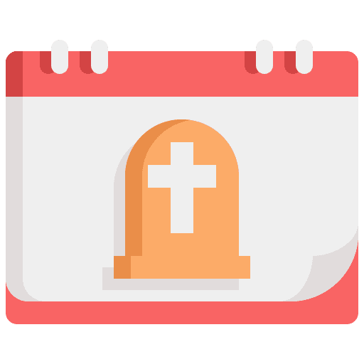 Grave calendar memorial day date icon