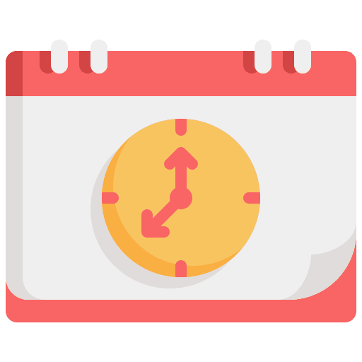 Clock schedule time and date date icon