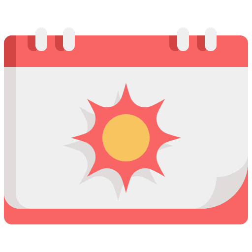 Summer summer holidays summer schedule icon