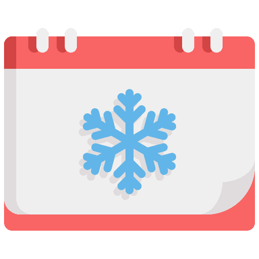Winter winter calendar snow icon