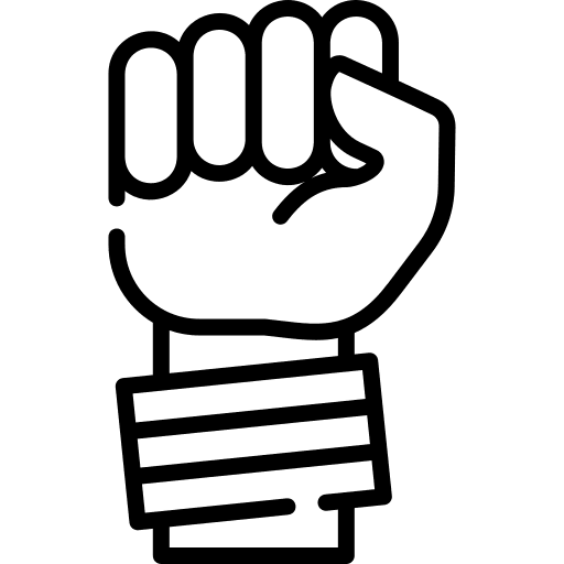 Fist rainbow flag lgtb empowerment icon