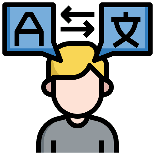 Foreign language foreign language translator user icon Foreign language foreign language translator user icon