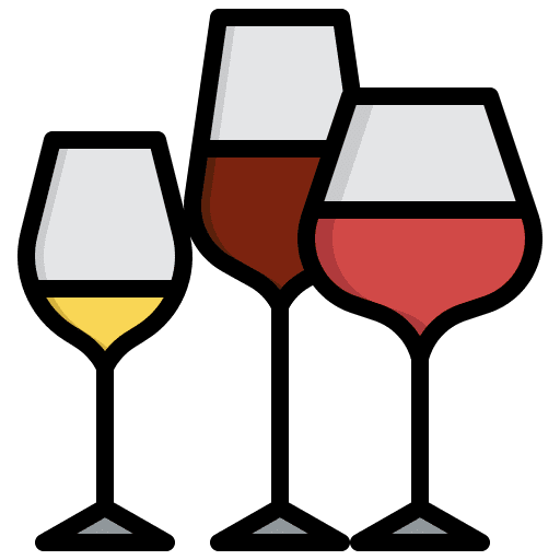Wine tasting food and restaurant alcohol wine tasting icon
