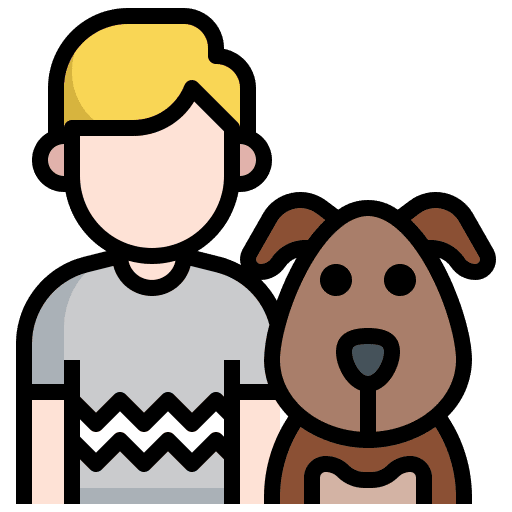 Animal care avatar user boy icon Animal care avatar user boy icon