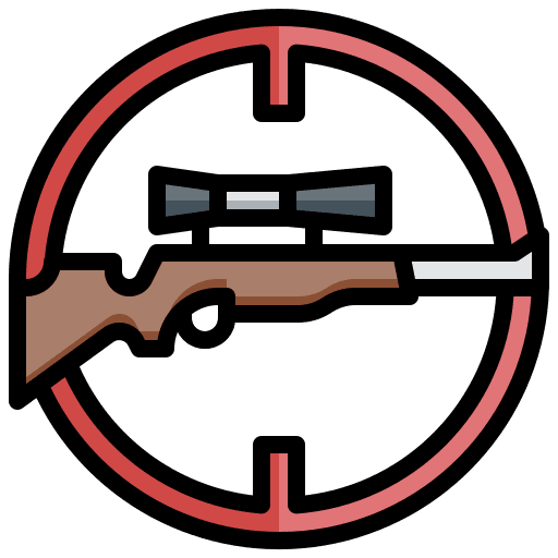 Hunting war weapon assault rifle icon Hunting war weapon assault rifle icon