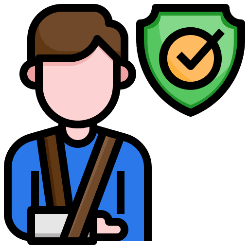 Broken arm trauma injury security icon