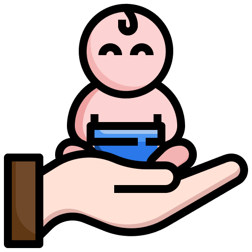 Child infant kid and baby protection icon