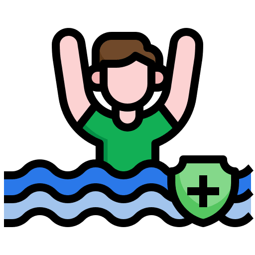 Drowning people security safe icon Drowning people security safe icon