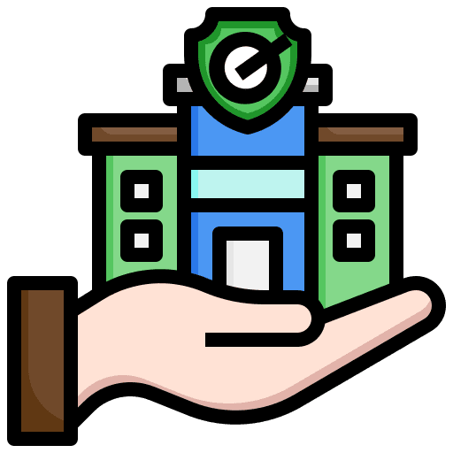Insurance company security insurance company hand icon