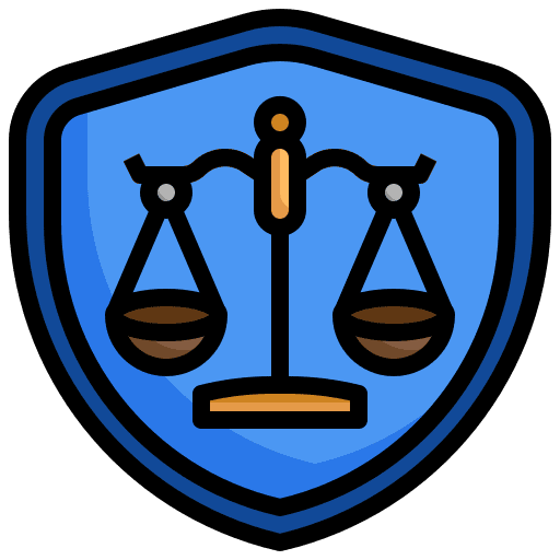 Law legal shield protection icon Law legal shield protection icon