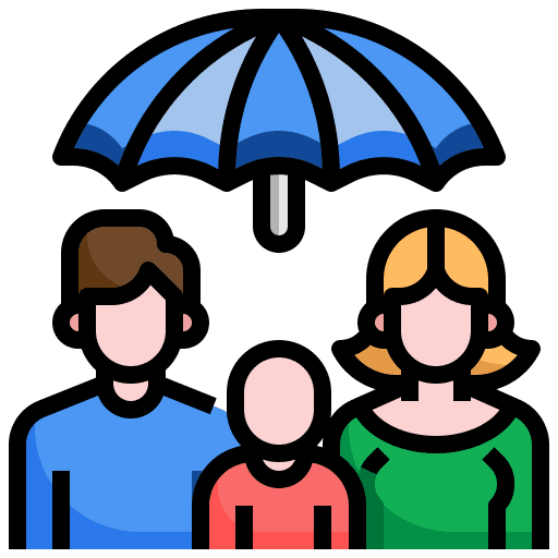 Life insurance mother protection family icon