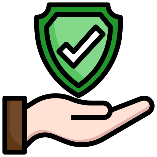 Protection protected quality check icon