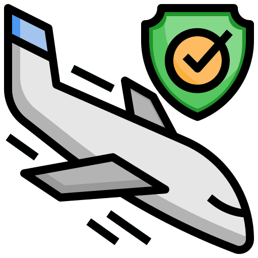Airplane shield airplane protect icon Airplane shield airplane protect icon