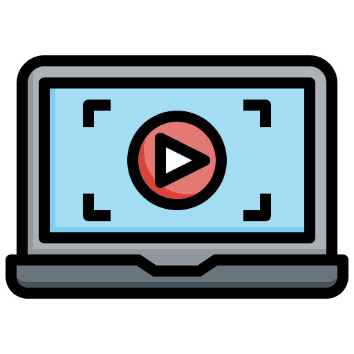 Capture video player networking streaming icon
