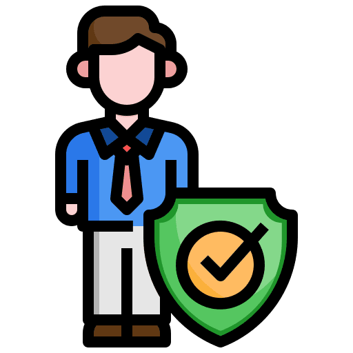 Life insurance people man security icon Life insurance people man security icon