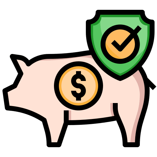 Savings coin piggy bank business and finance icon Savings coin piggy bank business and finance icon