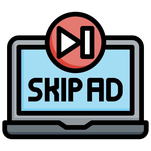 Skip advert ad bar icon