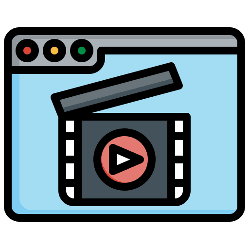 Online movie multimedia play button networking icon Online movie multimedia play button networking icon