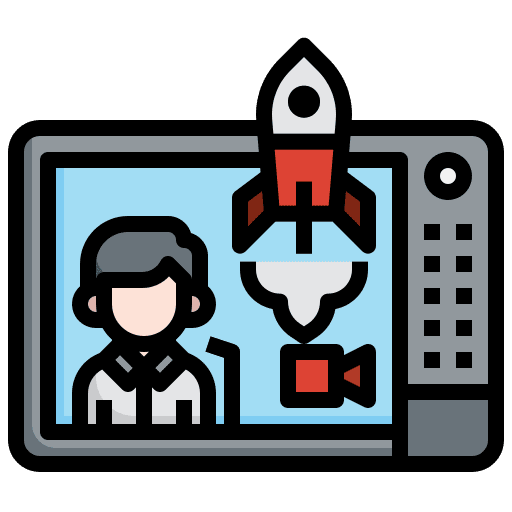 Rocket launch clouds electronics launch icon Rocket launch clouds electronics launch icon