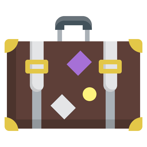 Briefcase fashion suitcase portfolio icon