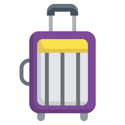 Suitcase shopping bag accessory travel icon