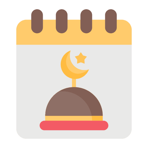 Calendar eid mubarak ramadan schedule icon