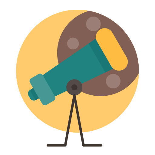Crescent moon crescent moon education telescope icon Crescent moon crescent moon education telescope icon