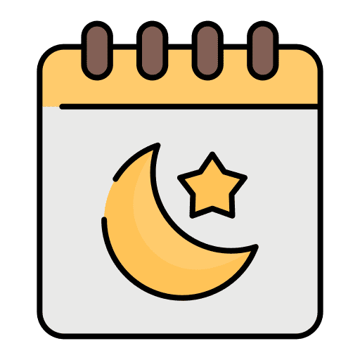 Calendar schedule calendar islam icon