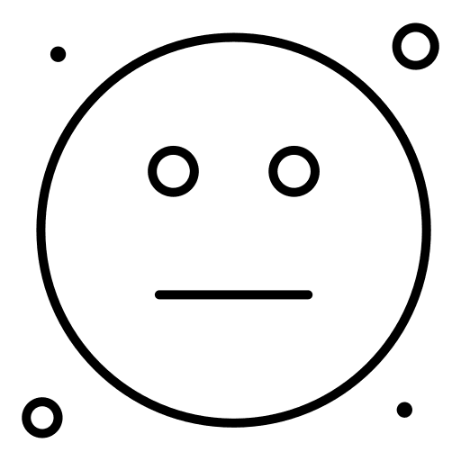 Neutral emoji neutral feelings icon