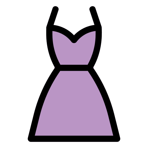 Dress femenine garment clothing icon Dress femenine garment clothing icon