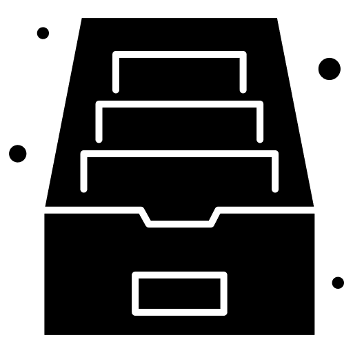 Filling cabinet inbox storage archive icon