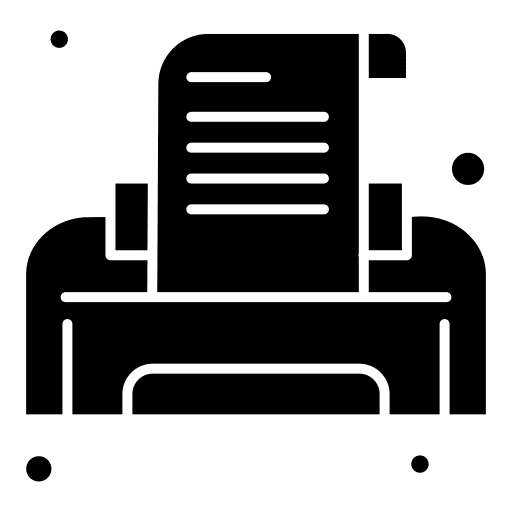 Printer electronics printing technology icon Printer electronics printing technology icon