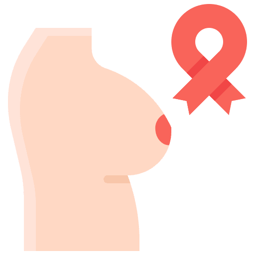 Breast treatment breast cancer icon