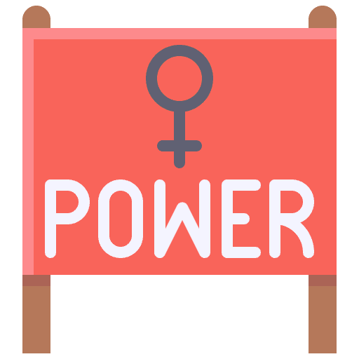 Girl power womens day female girl icon
