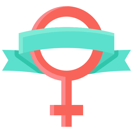 Ribbon feminism shapes and symbols womens day icon