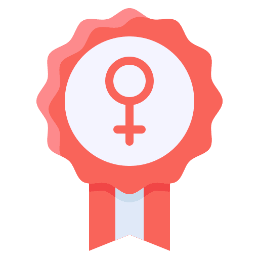 Badge feminism gender symbol shapes and symbols icon