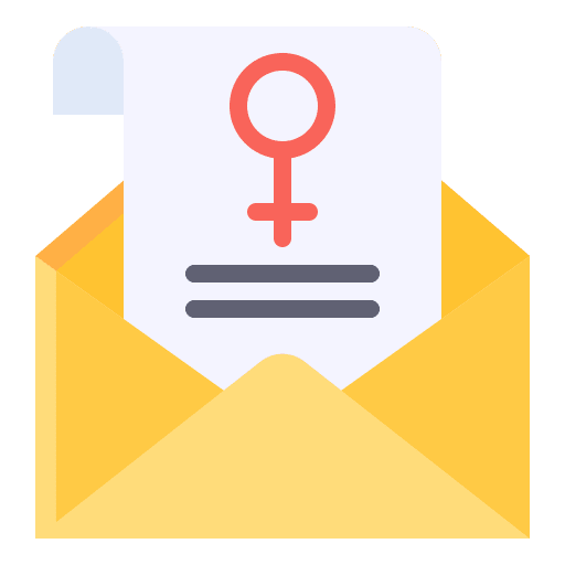 Message female feminism envelope icon