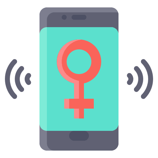 Smartphone womens day feminism mobile icon