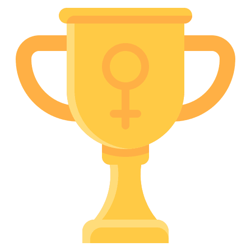 Trophy womens day award trophy icon