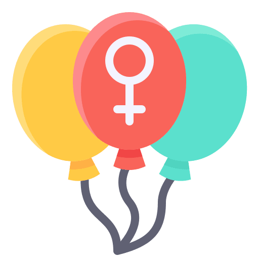 Balloons feminism decoration womens day icon