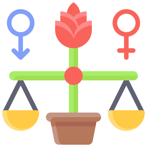 Gender equality male gender symbol female icon