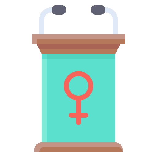 Podium shapes and symbols gender female icon