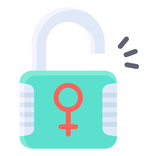 Unlock freedom feminism lock icon