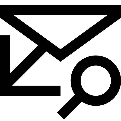 Email communications search mail icon