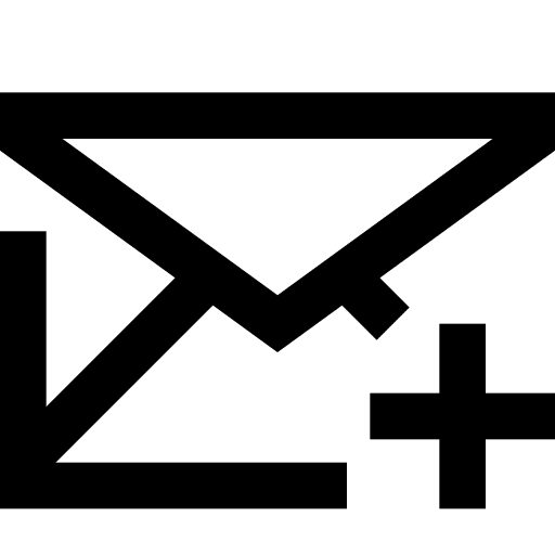 Email message envelope plus icon