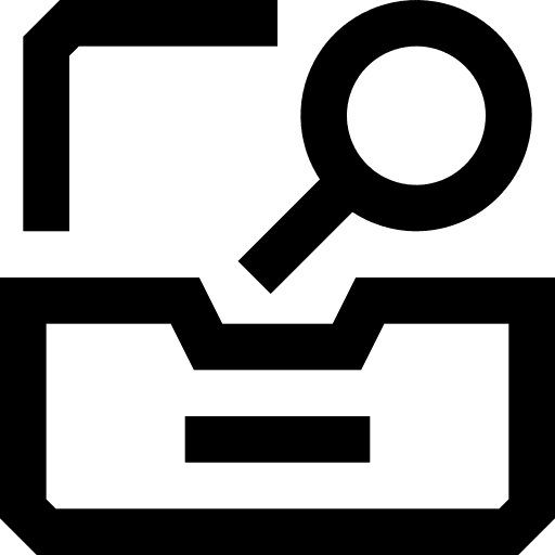 Mail box search message envelope icon