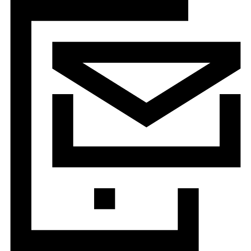 Smartphone envelope send mail icon
