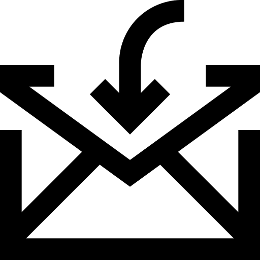 Email arrow envelope communications icon