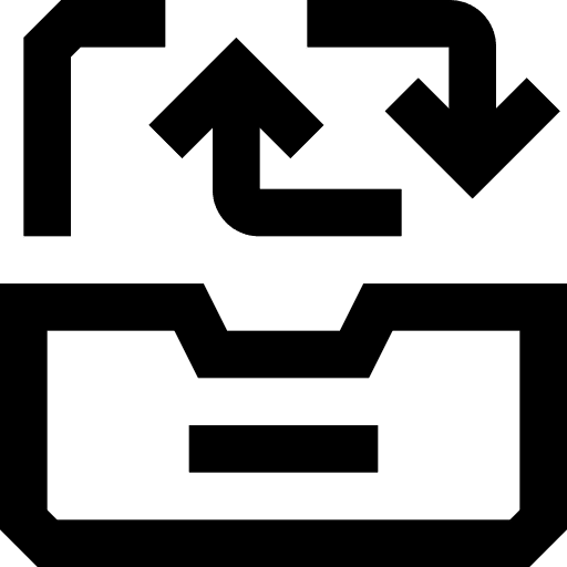 Mail box inbox message exchange icon