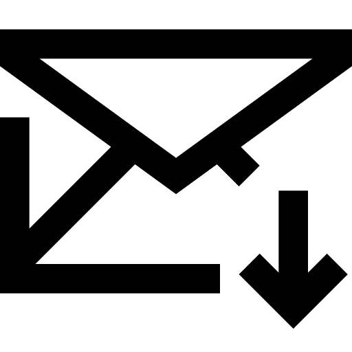 Email arrow envelope communications icon
